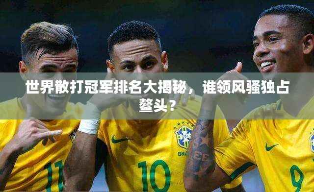 世界散打冠军排名大揭秘，谁领风骚独占鳌头？